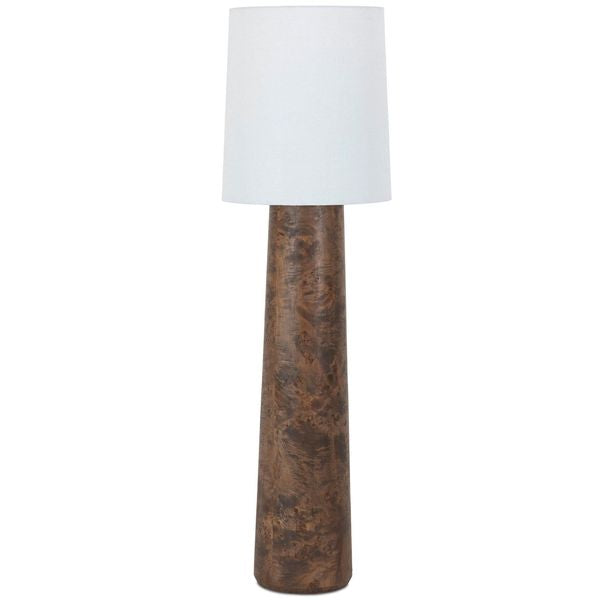 Daxton Floor Lampe, Dark Marron Mappa Burl