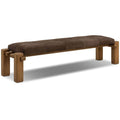 Marcia Cuir Accent Bench, Nubuck Cigar