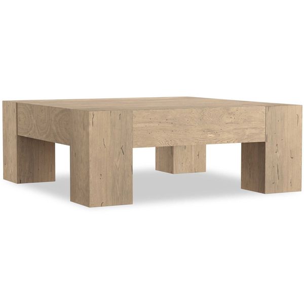 Abaso Square Table basse, Whitewash
