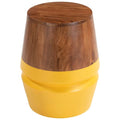 Table Tornos d'appoint, Noyer/Jaune