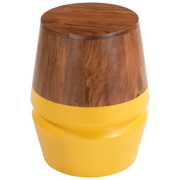 Table Tornos d'appoint, Noyer/Jaune