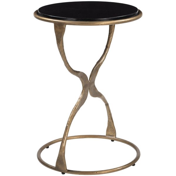 Tempus Accent Table, Noir/Brass