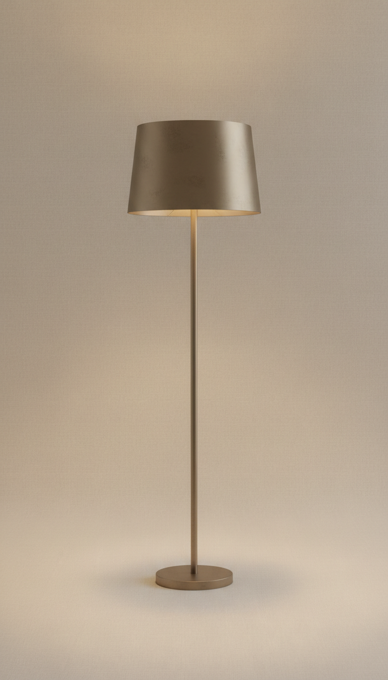 Lampadaire bronze brossé élégant