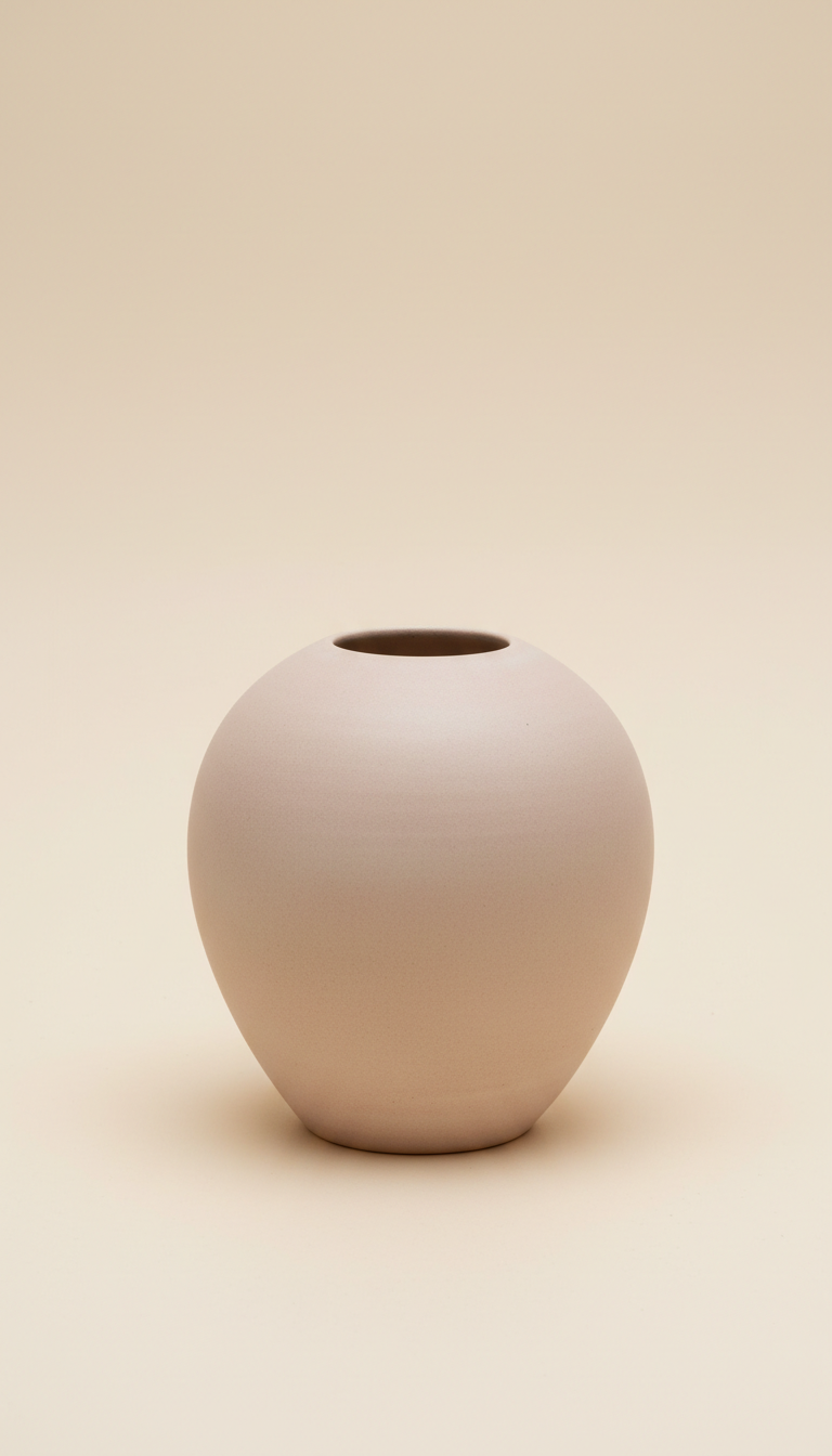 Vase céramique plâtre blush délicat